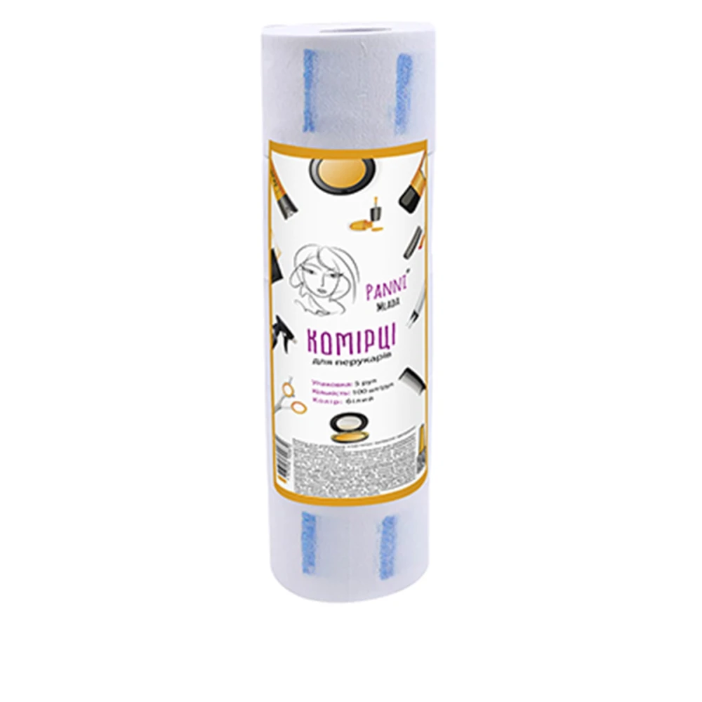 Воротник бумажный для парикмахеров PANNI MLADA 100 шт/рул 5 рул/пач (Белый)