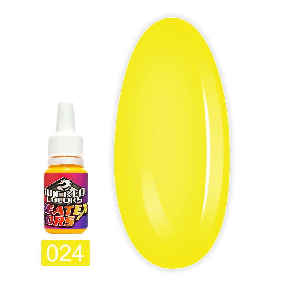 Краска для аэрографии JVR Colours WICKED FLUORESCENT 10 мл (024 yellow)