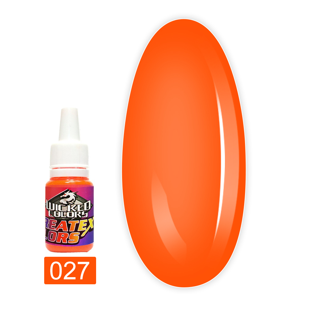 Фарба для аерографії JVR Colours WICKED FLUORESCENT 10 мл (027 orange)