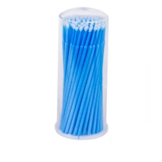 Палички мікробрашер Vivienne для корекції вій у тубусі 100 шт блакитні стандарт