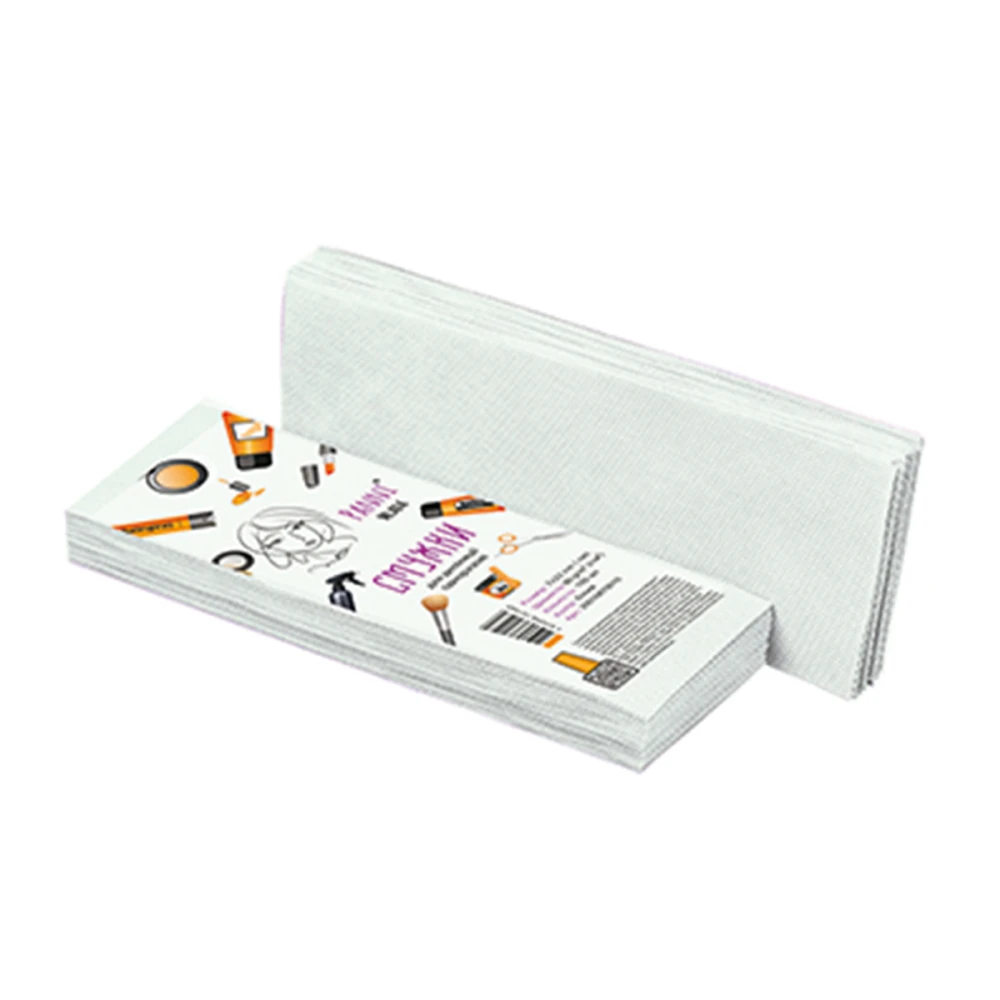 Стрипсы ПМ для депиляции из спанбода 7х22 см 100 шт (белый)