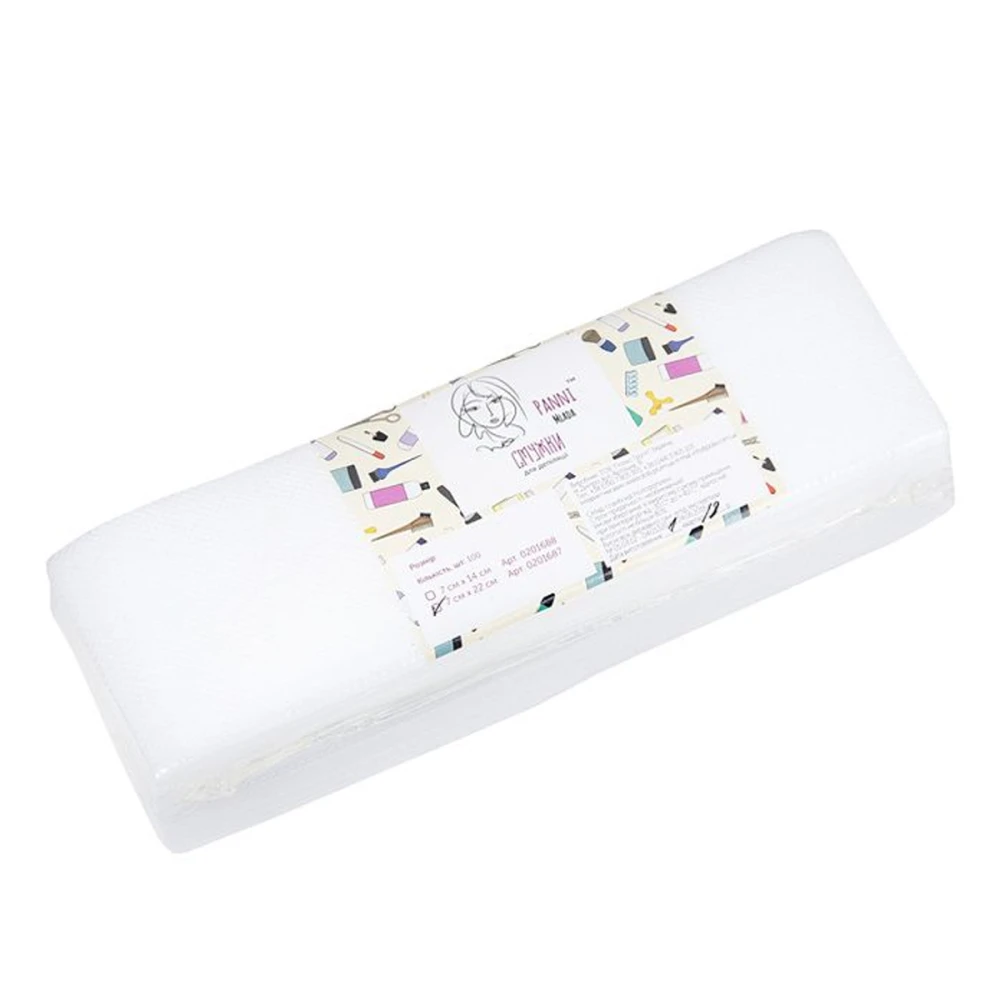 Стрипси Panni Mlada для депіляції паперові 7х20 см 100 шт (Білий)