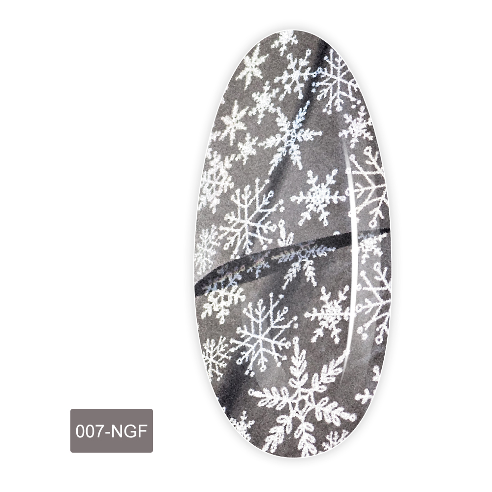 Фольга для лиття FRC 1 м (007-NGF Сніжинки великі голографічні чорна)