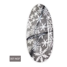 Фольга для лиття FRC 1 м (007-NGF Сніжинки великі голографічні чорна)