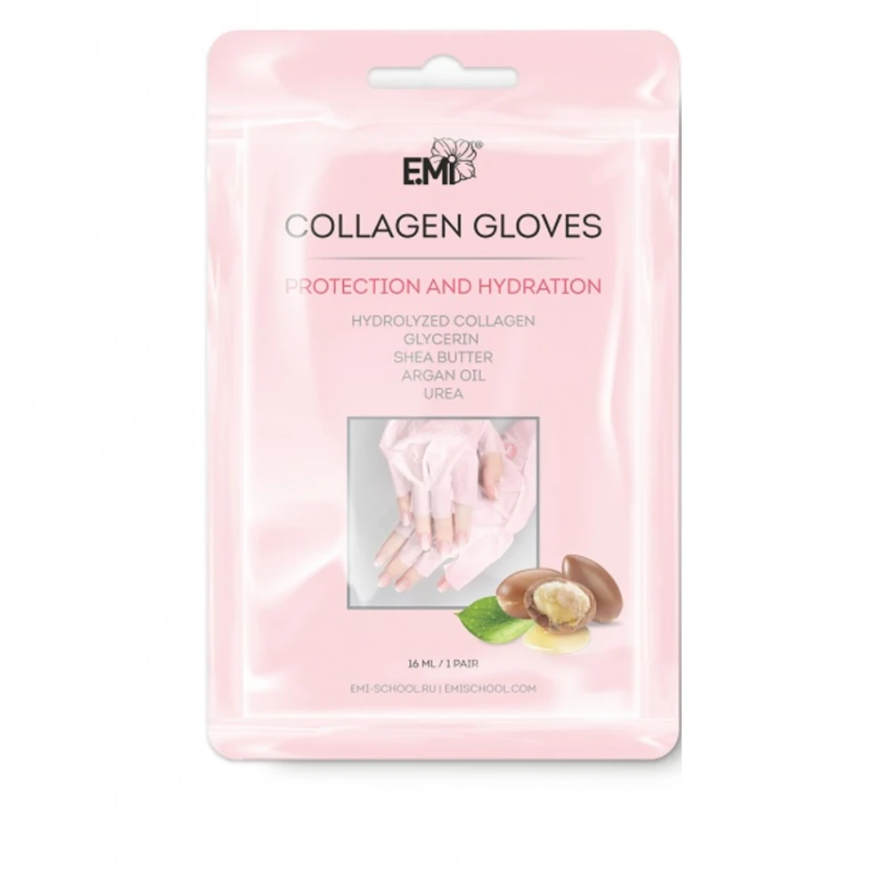 Маска-лосьон "перчатки" для рук E.MI Collagen Gloves 1 пара