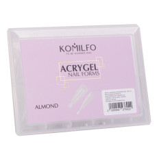 Форми верхні для нарощування нігтів KOMILFO Acry Gel 120 шт (Almond (мигдаль))
