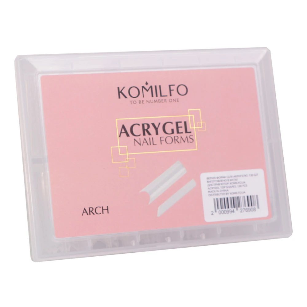 Формы верхние для наращивания ногтей KOMILFO Acry Gel 120 шт (Arch (арочные))