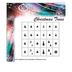 Трафареты-наклейки JVR Colours для nail art (301 Новогодние елки)