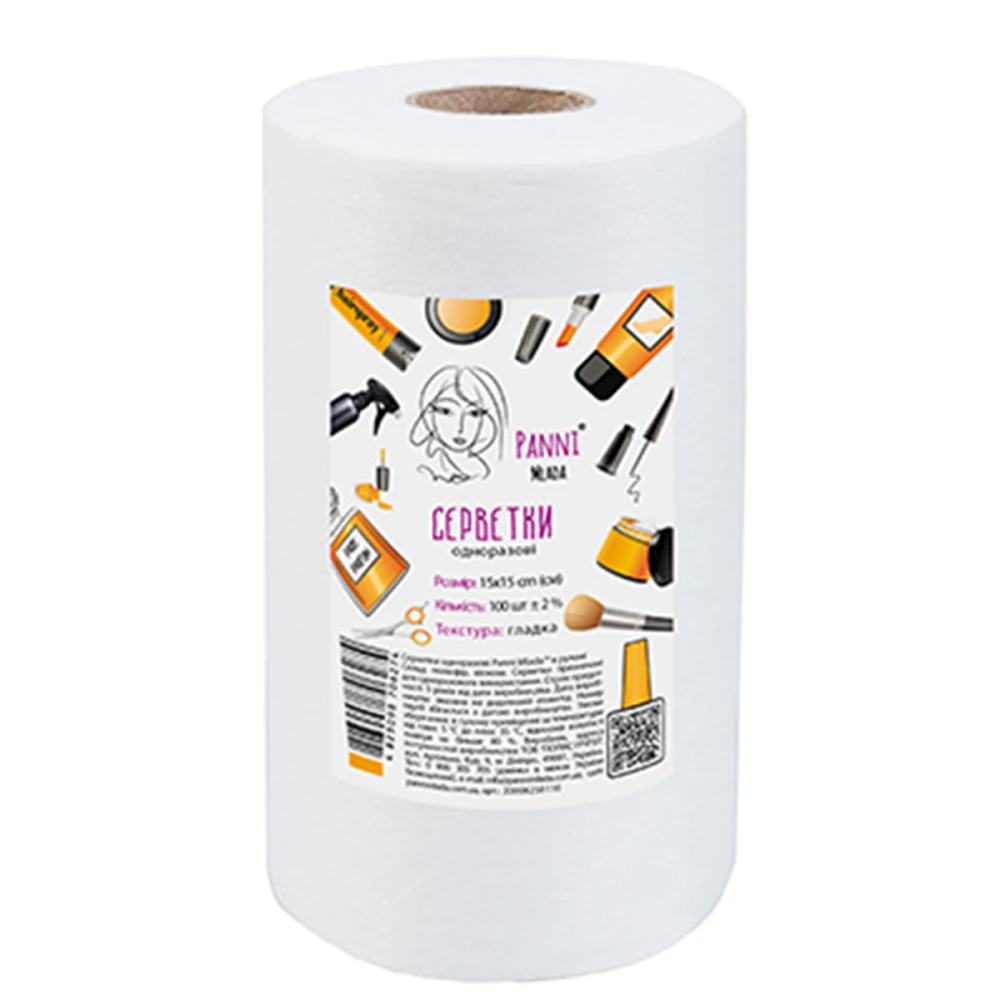 Серветки ПМ гладка 1515 см 40 гм2 100 шт в рул