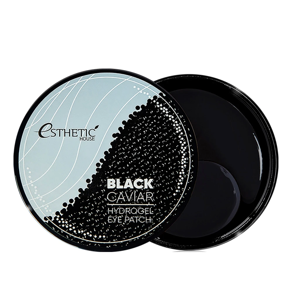 Патчи гидрогелевые под глаза Esthetic House BLACK CAVIAR Hydrogel 60 шт