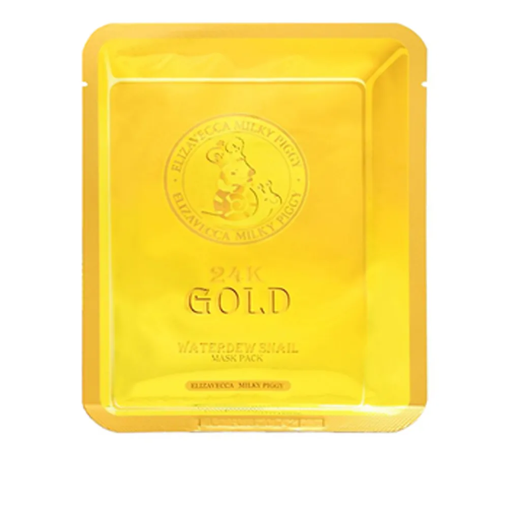 Маска Elizavecca омолаживающая с золотом и секретом улитки 24K Gold Water Dew Snail