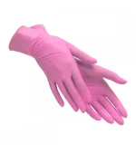 Перчатки нитрил текстурированные на пальцах NITRILUX Pink 100 шт (S)