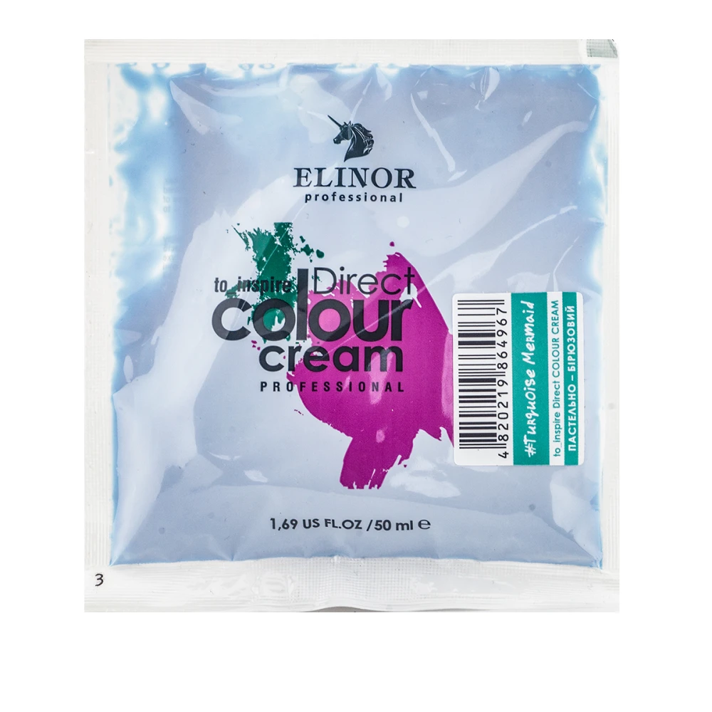 Крем тонирующий для волос прямого действия ELINOR To Inspire Direct 50 мл (Пастельно-бирюзовый)