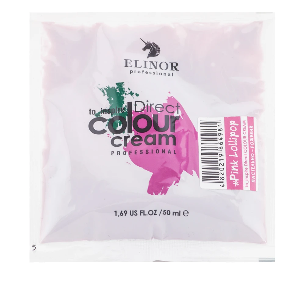 Крем тонуючий для волосся прямої дії ELINOR To Inspire Direct 50 мл (Пастельно-рожевий)