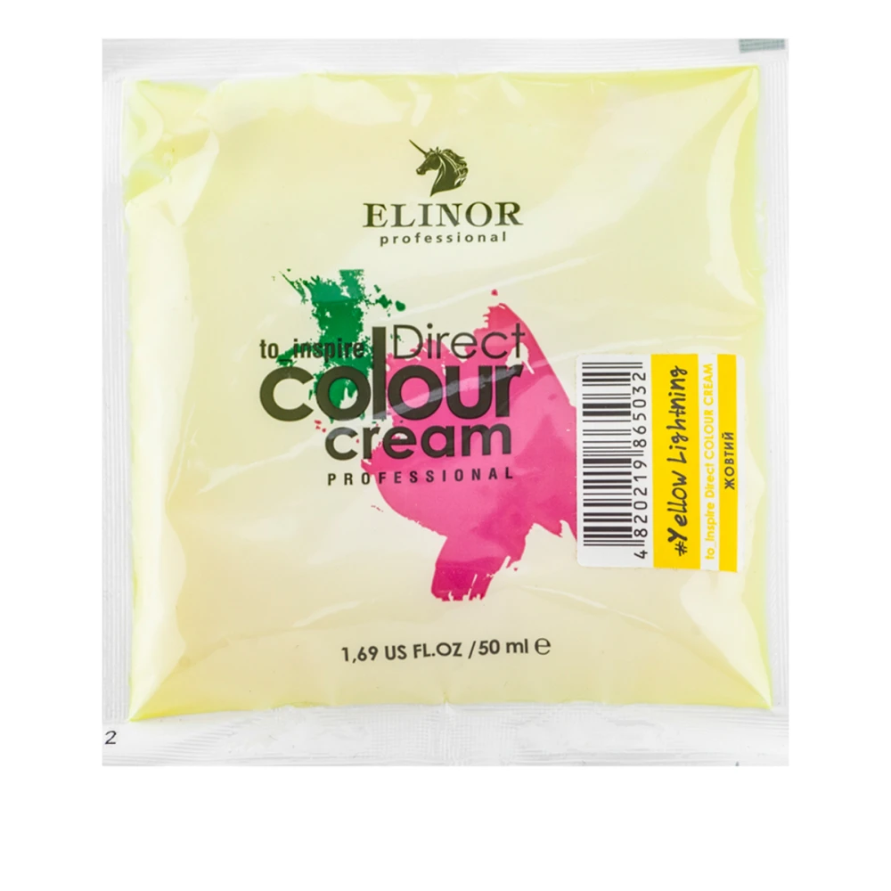 Крем тонуючий для волосся прямої дії ELINOR To Inspire Direct 50 мл (Жовтий)