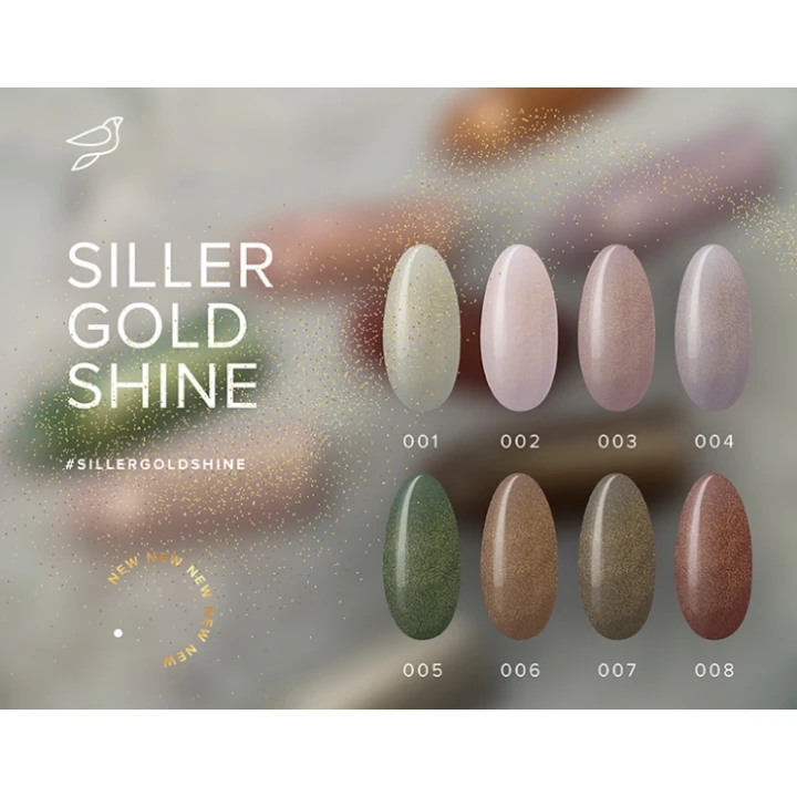 Гель-лак Siller Gold Shine 8 мл (002)