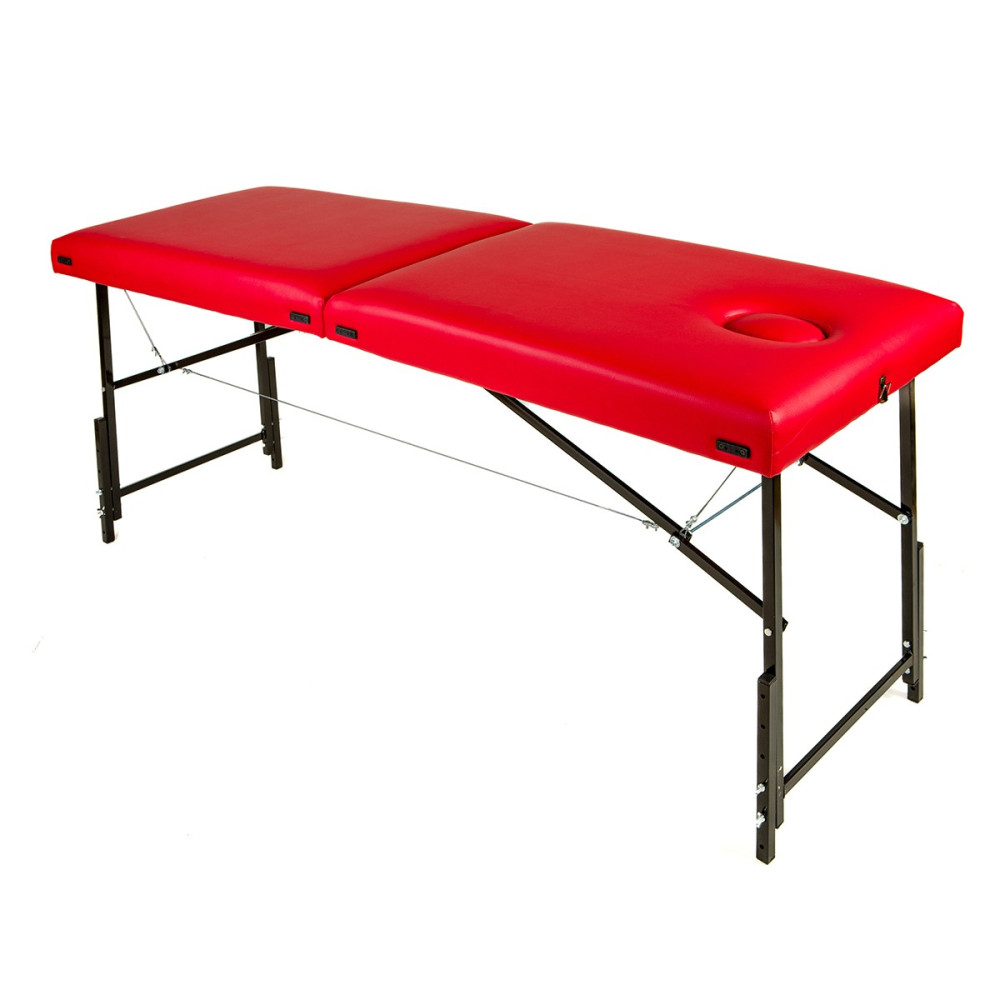 Кушетка Стандарт автомат Аврора с отверстием для лица (Красная)