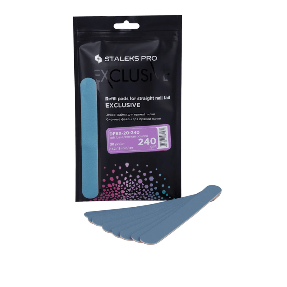 Набор сменных файлов для прямой пилки (на мягкой основе) Сталекс EXCLUSIVE 20 (30 шт) (240 grit)