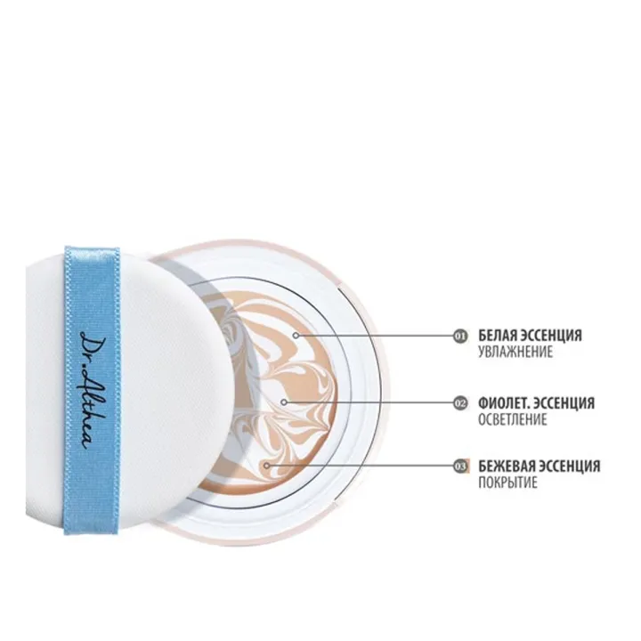 Крем-кушон тональний DR. ALTHEA Double Serum Balm Foundation SPF 50+ 12 г 2 шт (23)