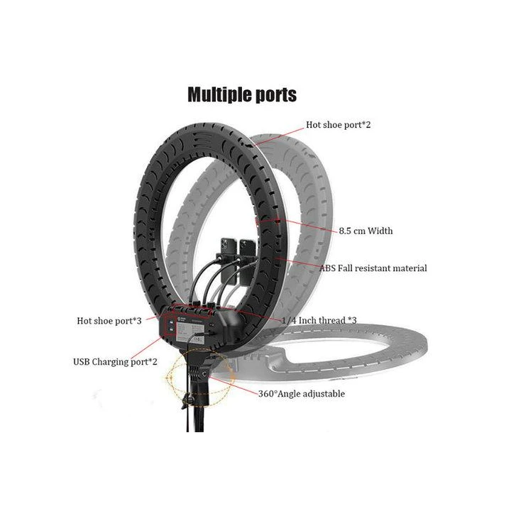 Лампа кольцевая с штативом RL-21 диаметр 55 см 60 Вт