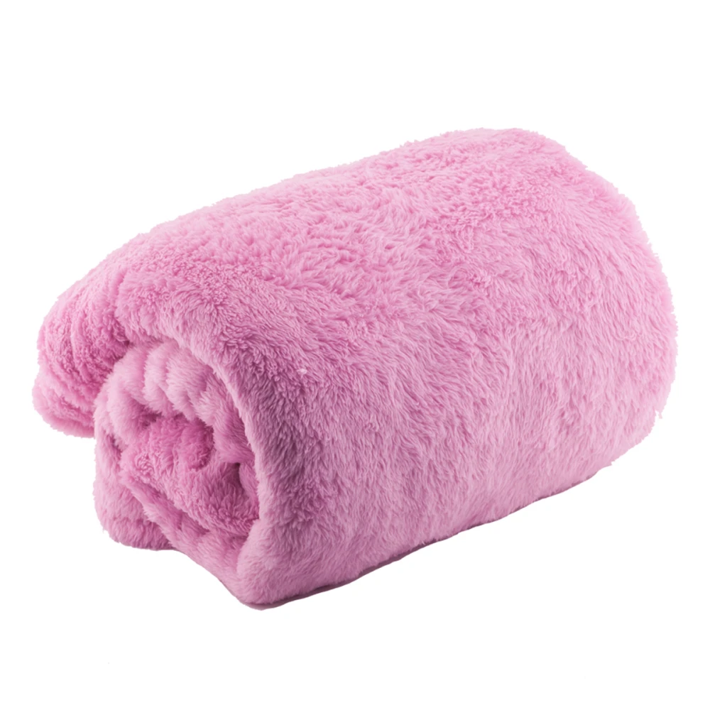 Плед махровий 110х180 см (рожевий)