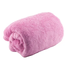 Плед махровий 110х180 см (рожевий)