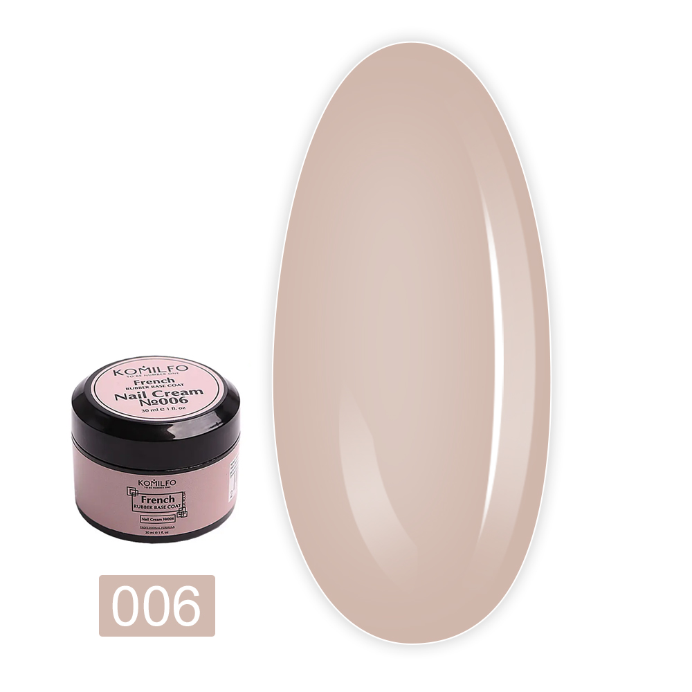 База KOMILFO French Rubber Base 30 мл (006 Nail Cream)
