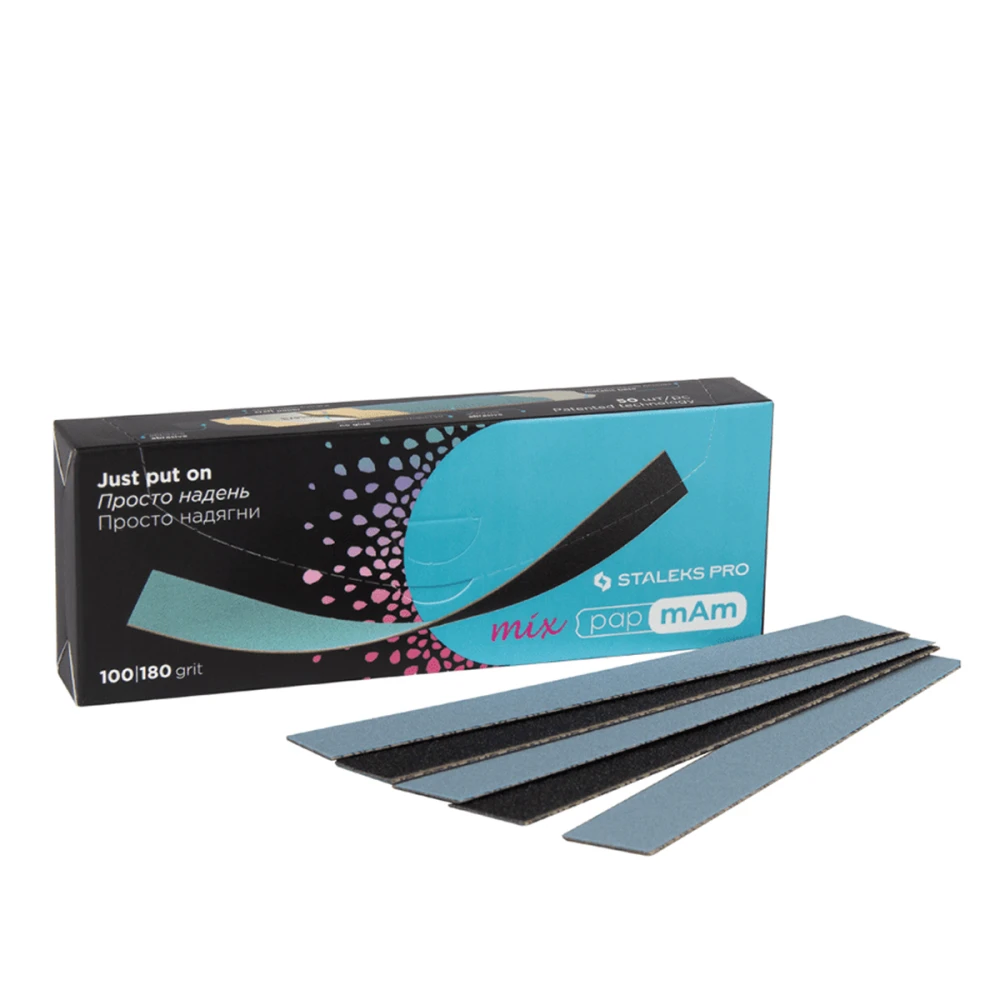 Набор сменных двухсторонних файлов Сталекс MIX для пилки прямой 22 (50 шт) PAPMAM (100/180 grit)