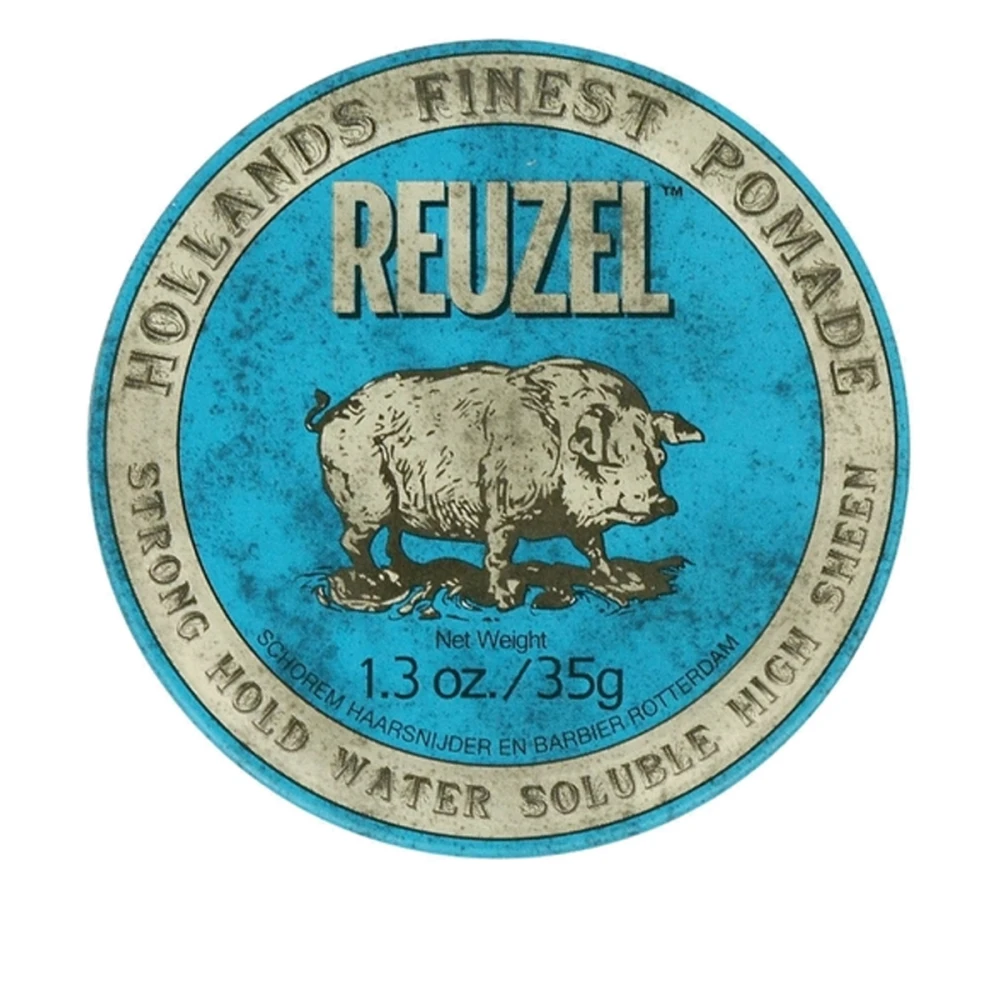 Бріолін на водній основі Reuzel Strong Hold Water Soluble Hight Sheen (Blue) 35 г