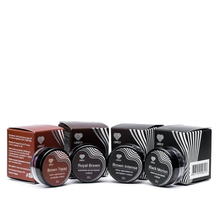 Хна для бровей Lovely 6 капсул 2.5 г (Коричневая)