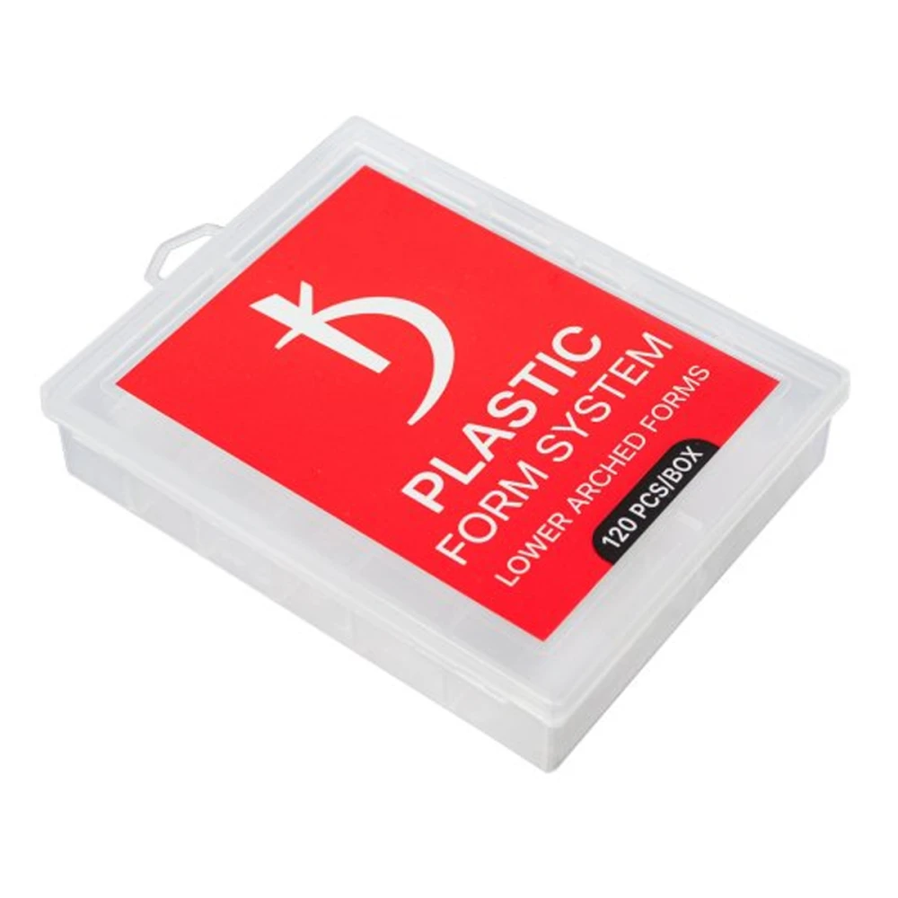 Форма нижняя KODI многоразовая пластиковая для создания арочной подкладки на ногтях 120 шт