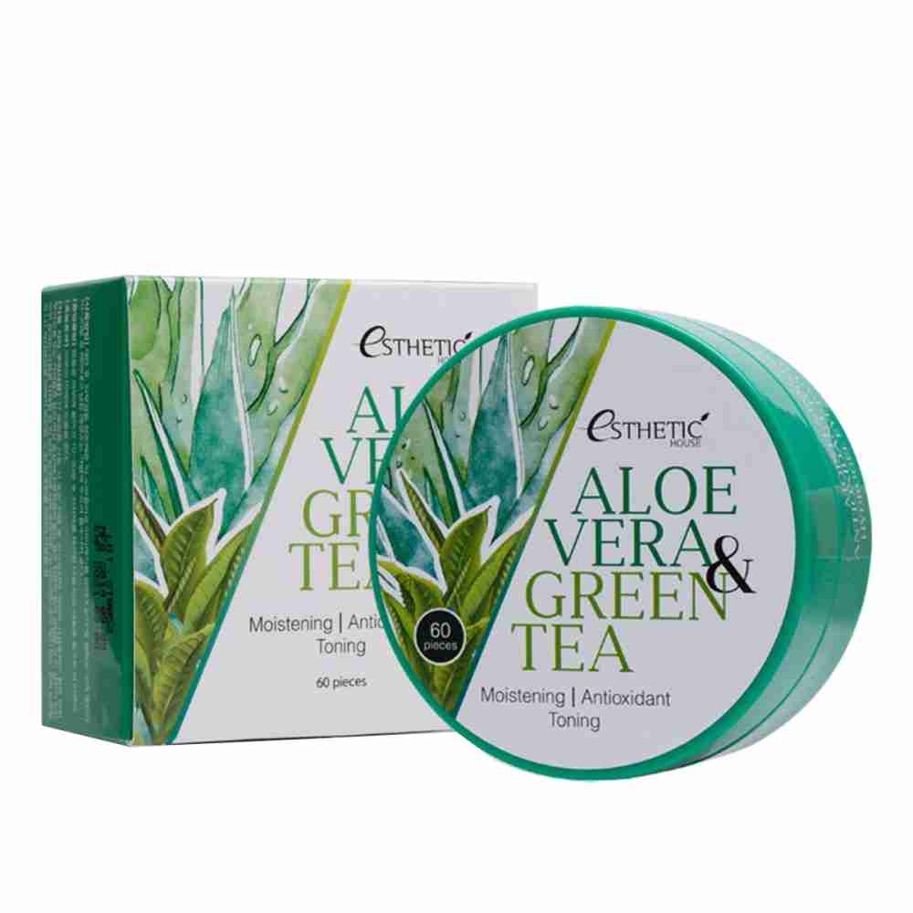 Патчи гидрогелевые Esthetic House ALOE VERA@GREEN TEA Hydrogel 60 шт