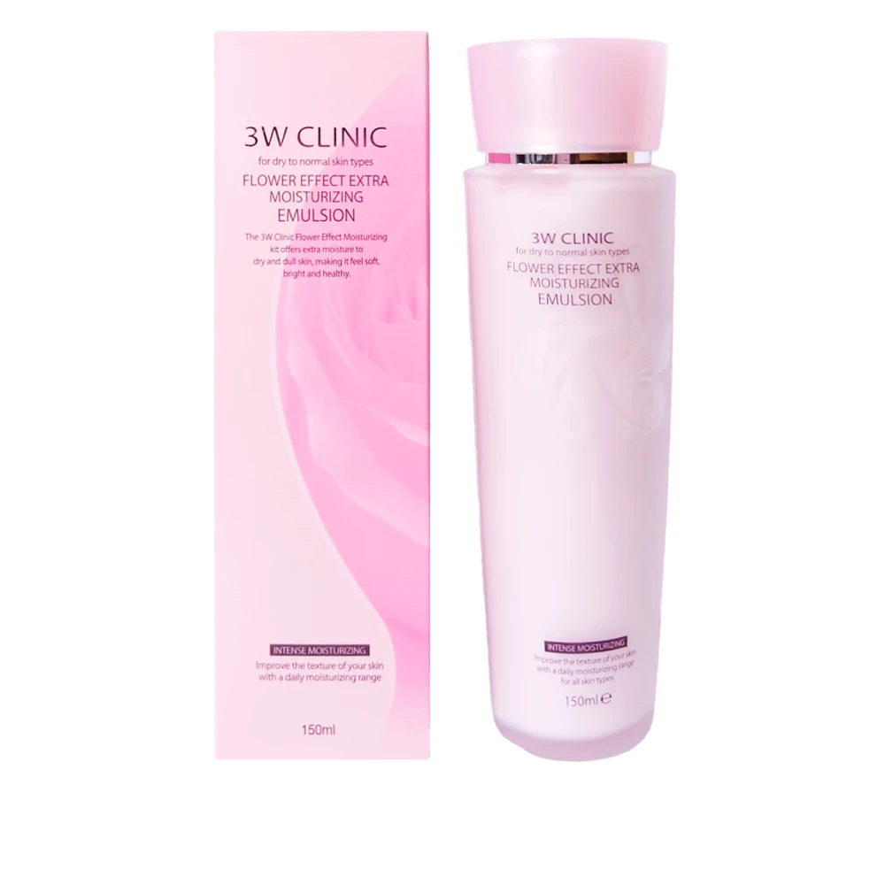 Емульсія зволожуюча для обличчя 3W CLINIC Flower Effect Extra Moisturizing 150 мл