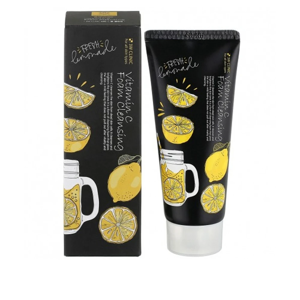 Пінка для вмивання натуральна вітамін С 3W CLINIC Foam Cleansing Vitamin C 100 мл