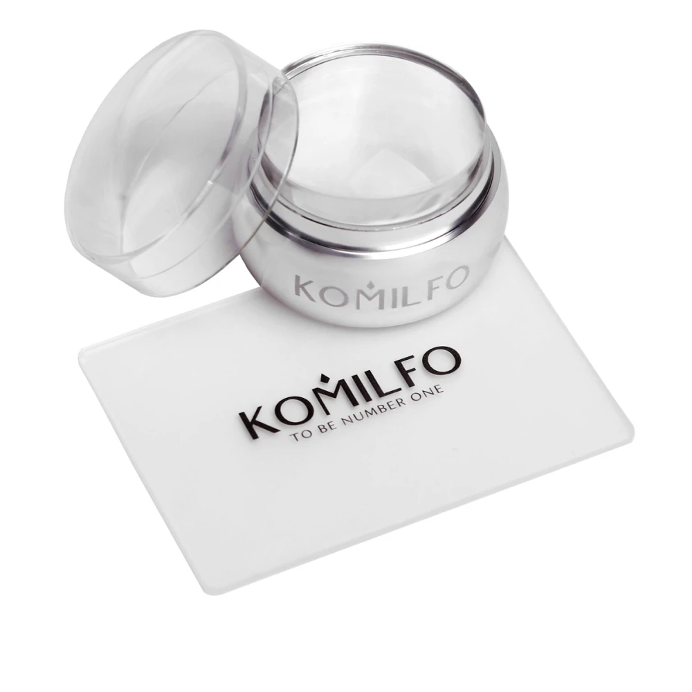 Штамп + скрапер KOMILFO (прозрачный) 5х7 см