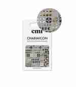 Наклейки для нігтів E.MI Charmicon 3D Silicone Stickers (159 Квадрати срібло)