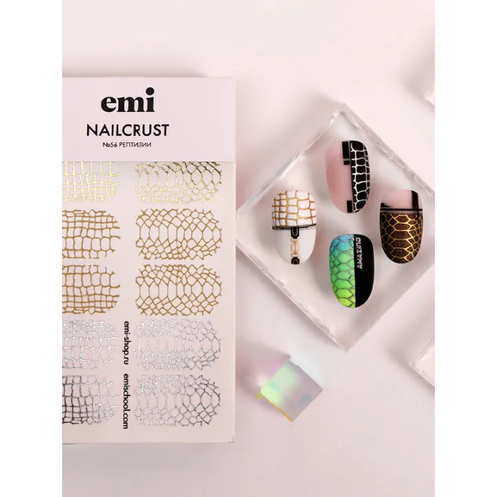 Трафарет-слайдер E.MI Nail Crust (56 Рептилии)