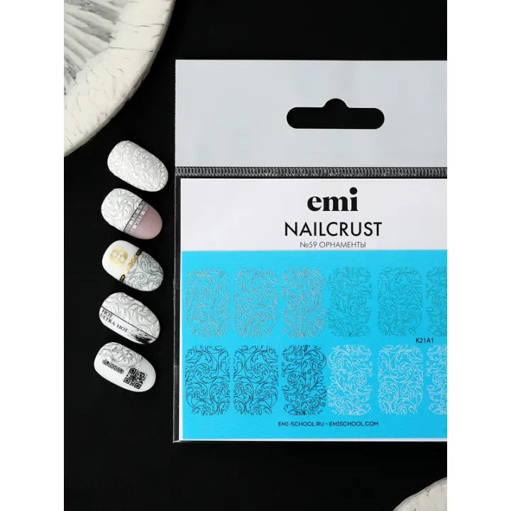 Трафарет-слайдер E.MI NailCrust (59 Орнаменты)