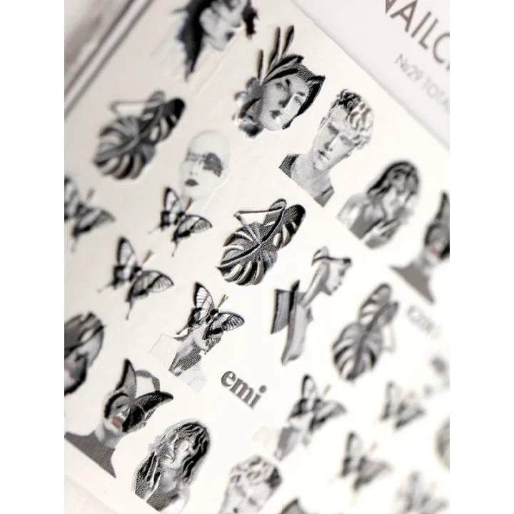 Трафарет-слайдер E.MI 5D NailCrust (№29 Toltal Black)