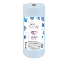 Салфетки Panni Mlada гладкая 20х20 см 40 гм2 100 шт в рул (Голубая гортензия)