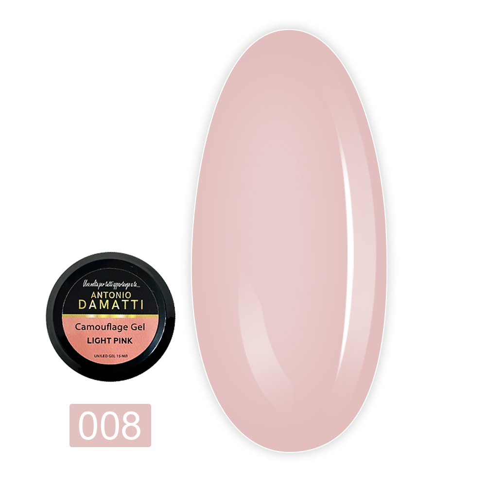 Гель ANTONIO DAMATTI Camouflage Gel UV|LED 15 мл (008 Light Pink)
