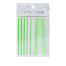 Наклейка гибкая Nail sticker (Линии неон салатовые)