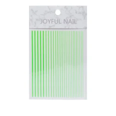Наклейка гнучка Nail sticker (Лінії неон салатові)