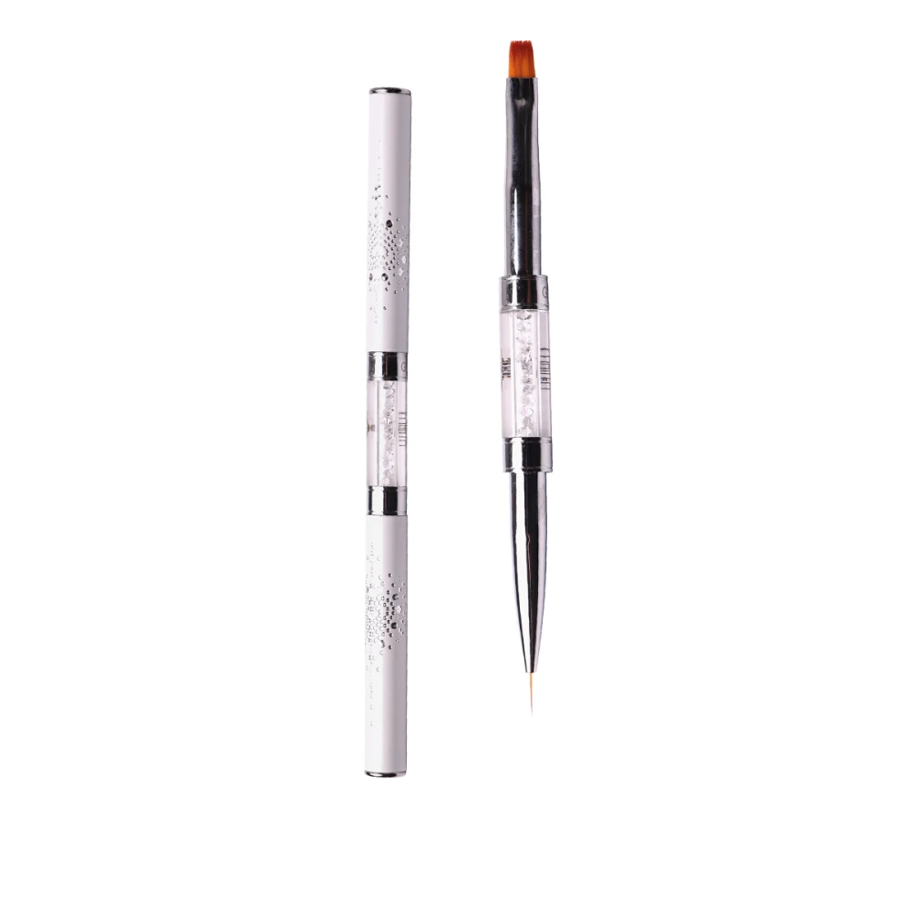 Пензлик для малювання на нігтях KOMILFO Double Gel flat 6 (Nylon)Liner 9 (Nylon)