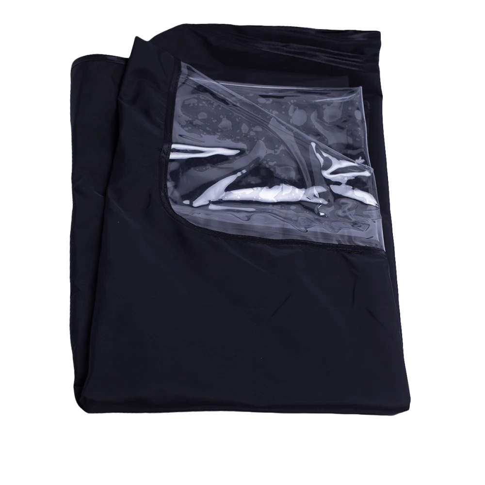 Накидка парикмахера на кнопках с окошком French (Черная)