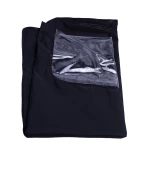 Накидка парикмахера на кнопках с окошком French (Черная)