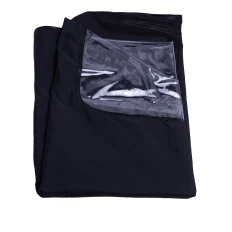 Накидка парикмахера на кнопках с окошком French (Черная)