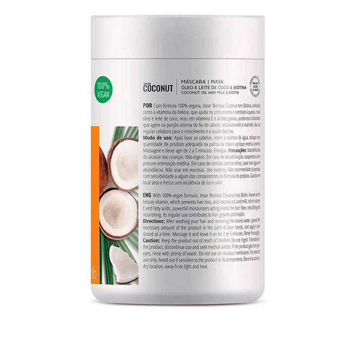 Маска INOAR "Кокос" питательная и увлажняющая 1000 мл