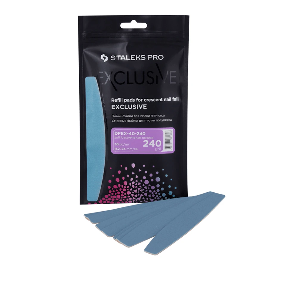 Набор сменных файллв для пилки луна (на мягкой основе) Сталекс EXCLUSIVE 40 (30 шт) (240 grit)