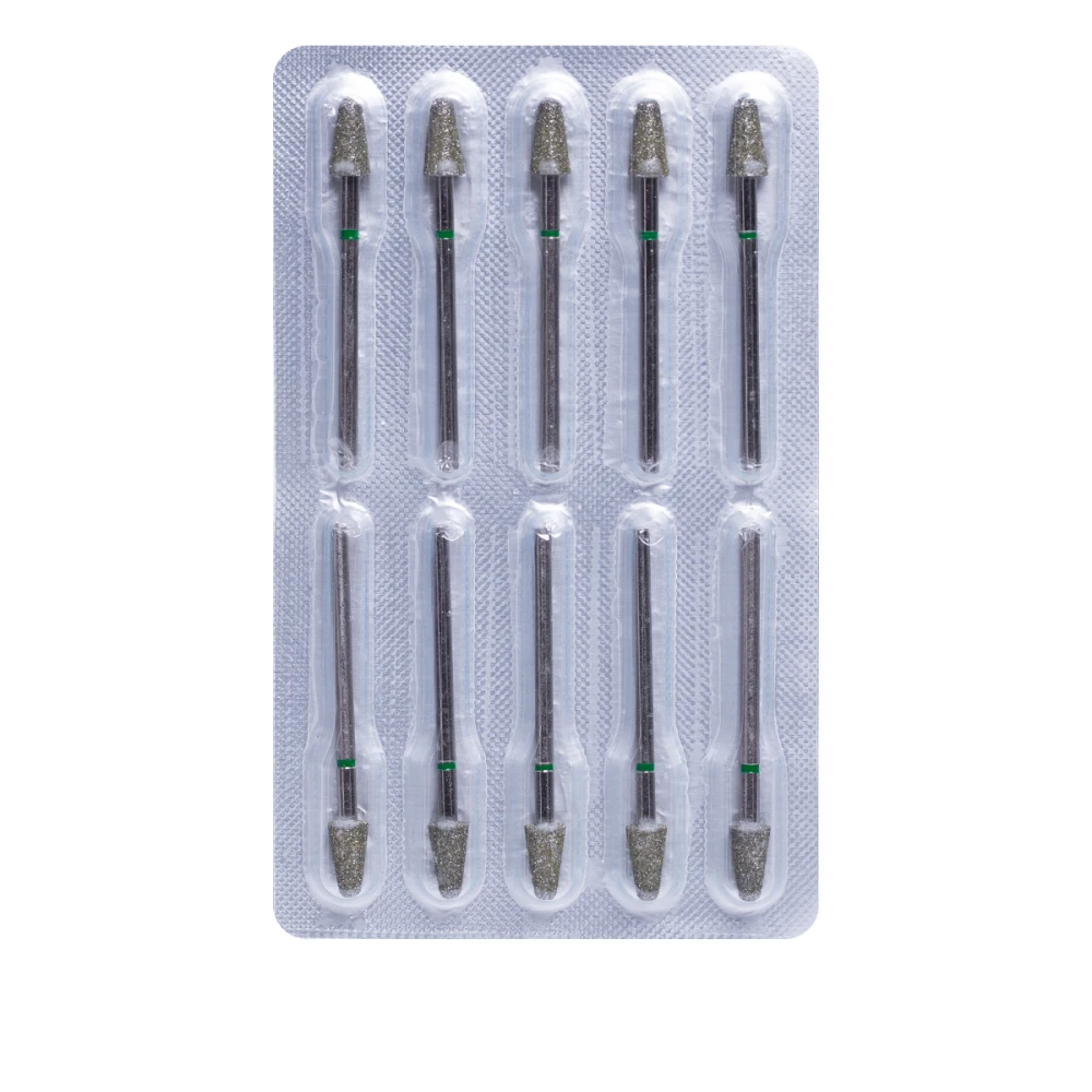 Фреза Алмазная 198 Конус купол 10 шт (зеленая 198.534.050)